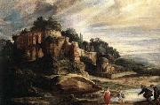 RUBENS, Pieter Pauwel, Landscape with the Ruins of Mount Palatine in Rome
